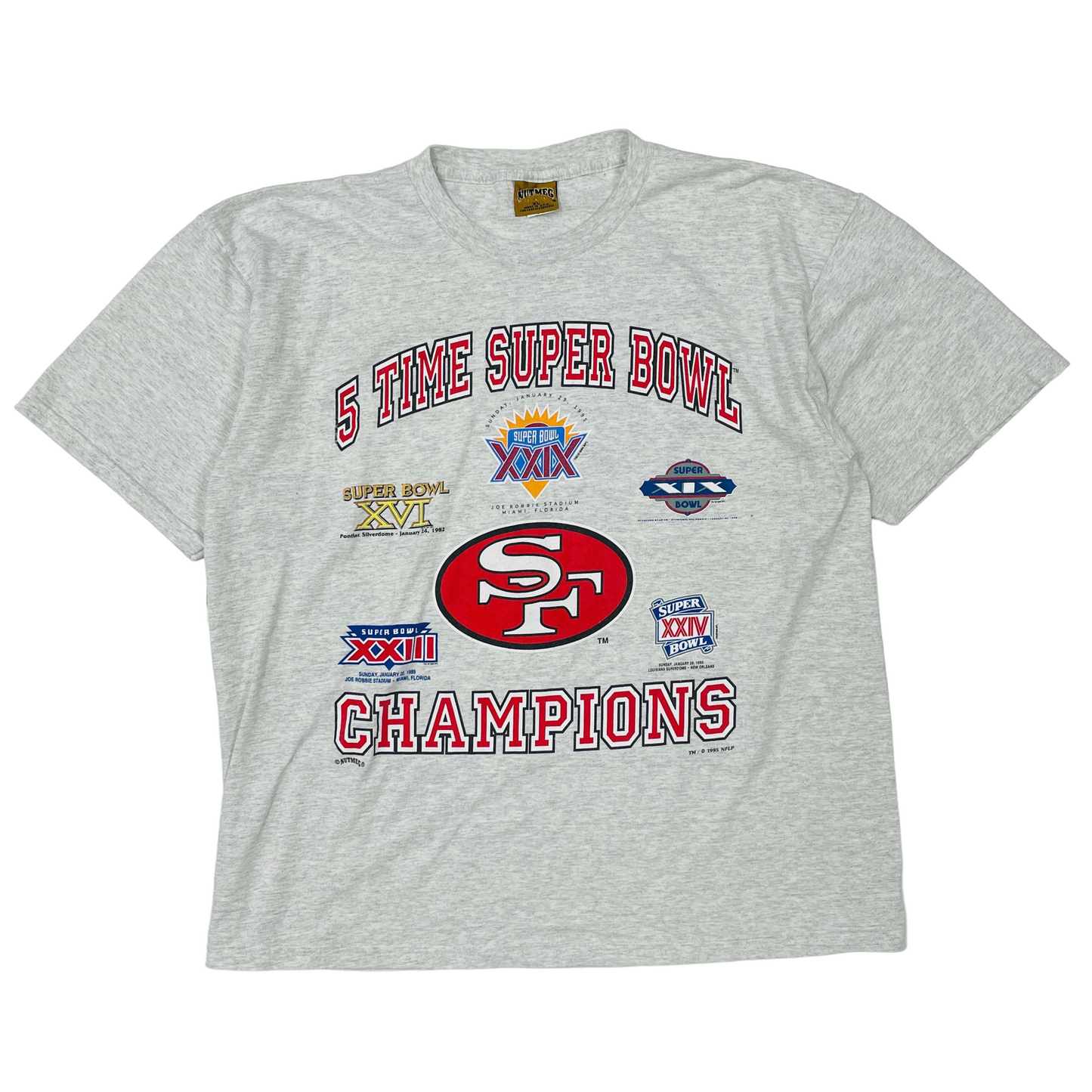 San Francisco 49ers 1995 5 Time Super Bowl Champions NFL T-Shirt