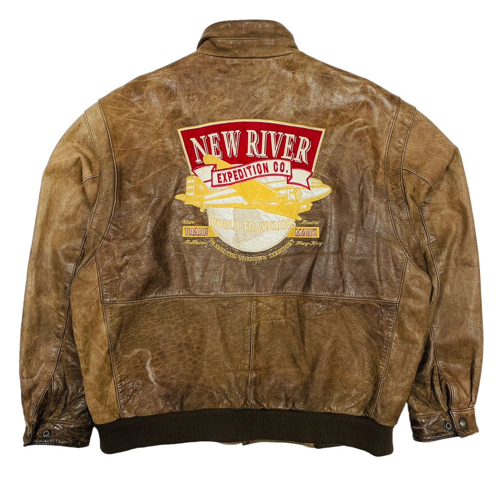 Vintage Chicago Bulls Bomber Leather Jacket - New American Jackets