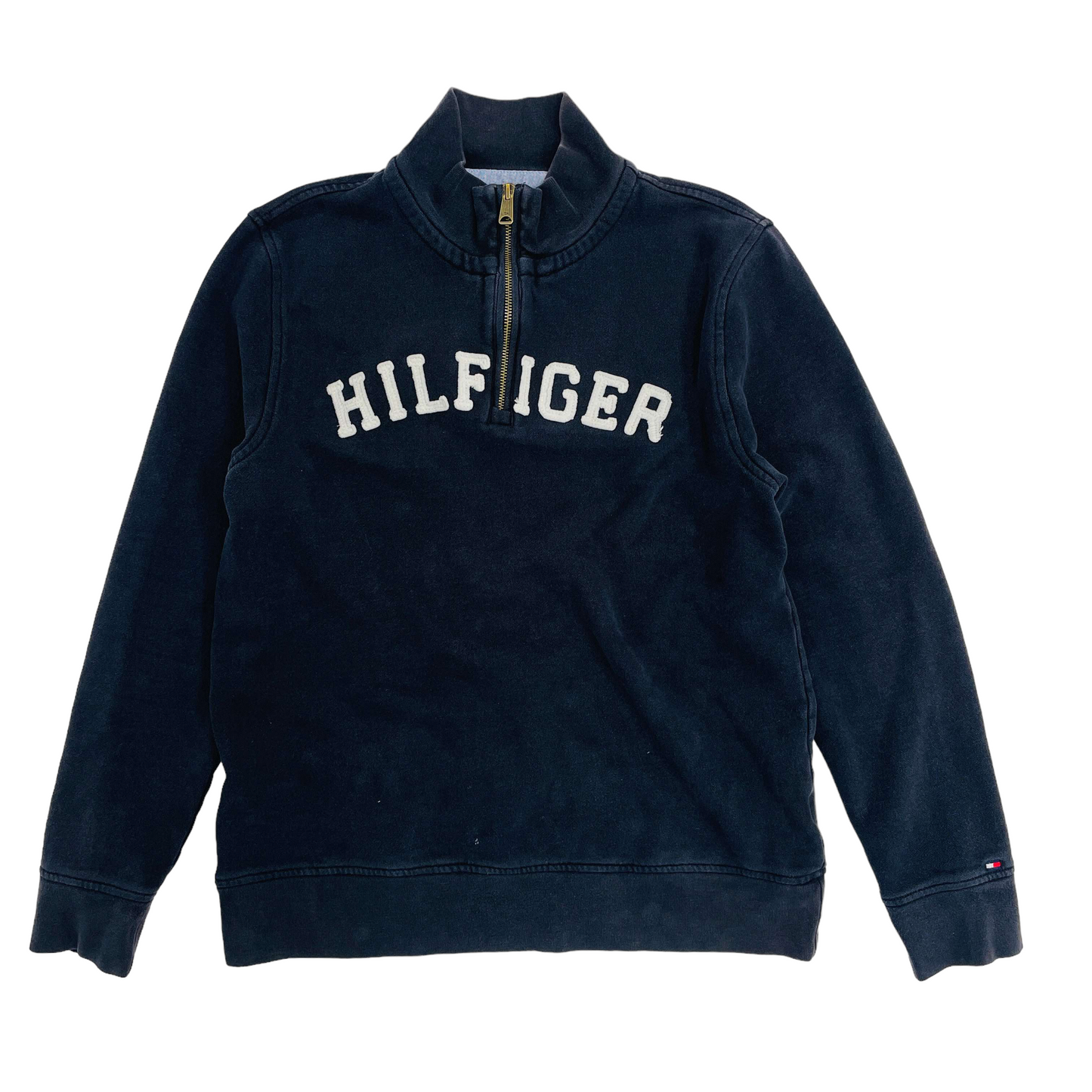 
                  
                    Tommy Hilfiger 1/4 Zip Knitted Jumper - Medium
                  
                