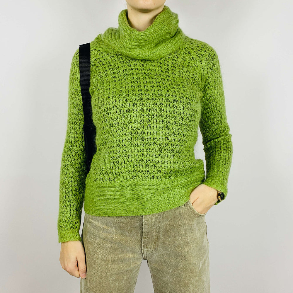 
                  
                    Ladies Mohair Crochet Knitted Jumper - Small
                  
                