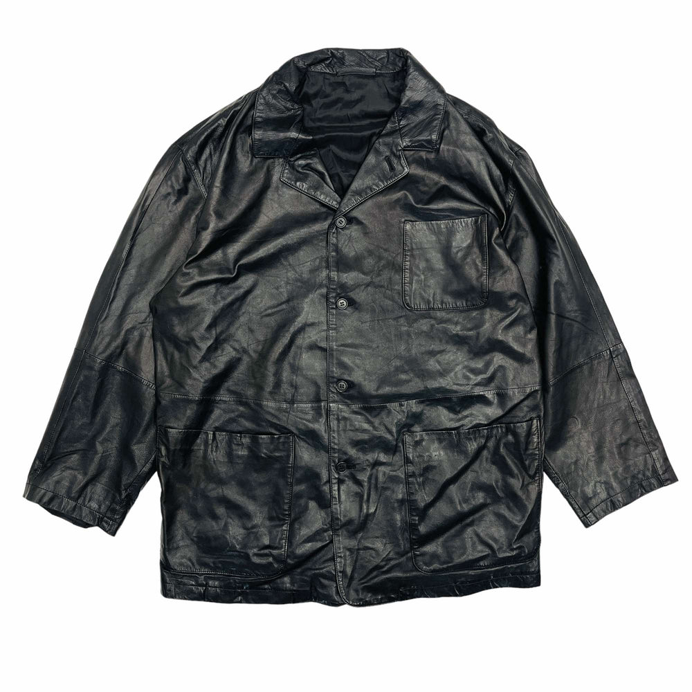 
                  
                    Collared Leather Jacket - XL
                  
                