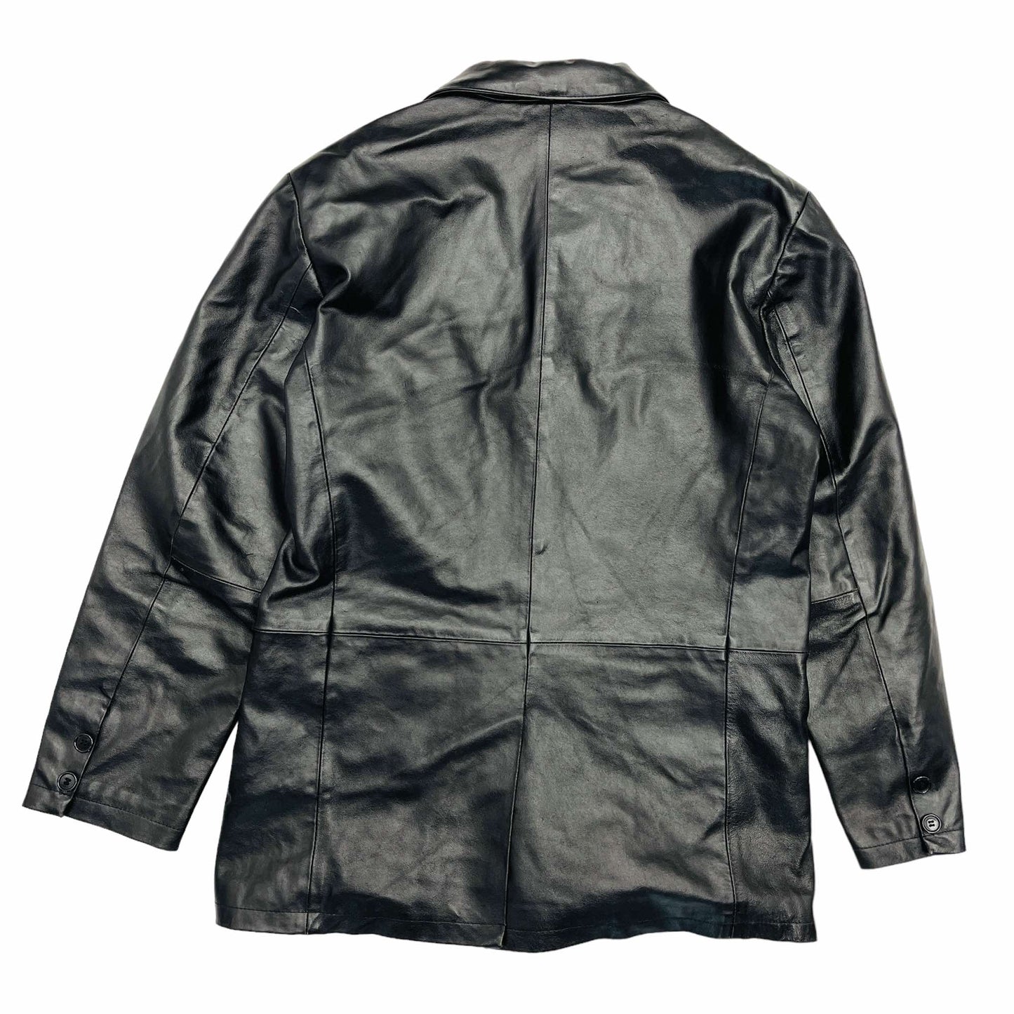 
                  
                    Collared Leather Jacket - Large
                  
                