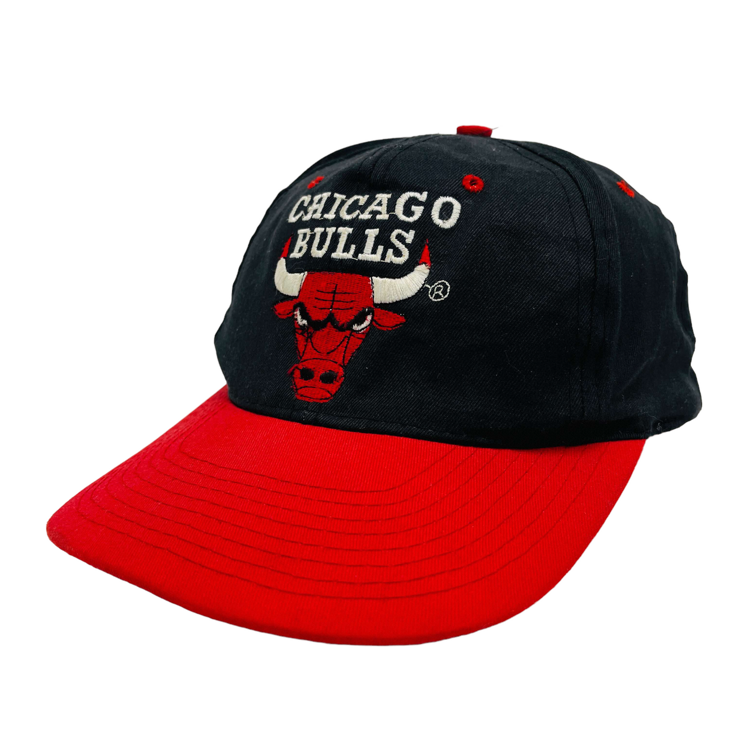 Vintage 1990s Twins NBA Chicago Bulls Snapback Cap Hat Red