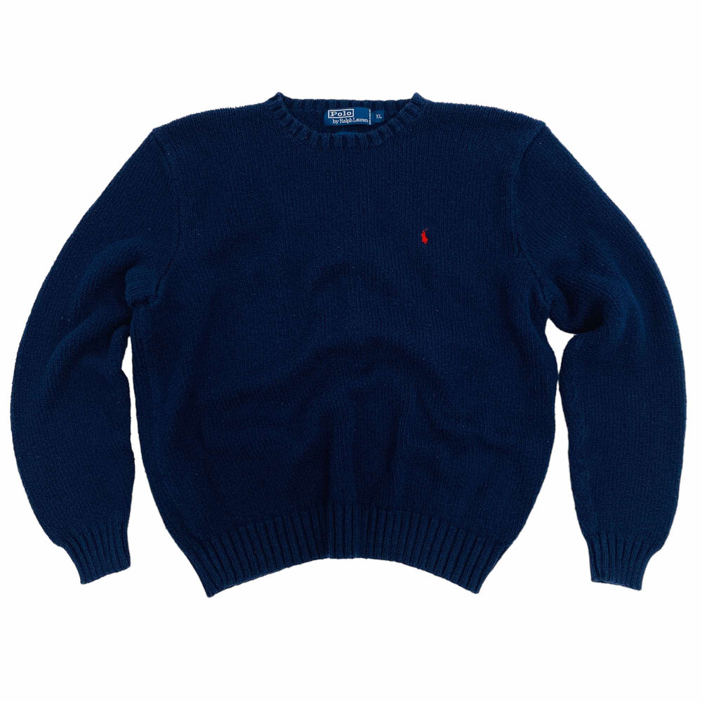 Blue Ralph Lauren Knitted Jumper - Large