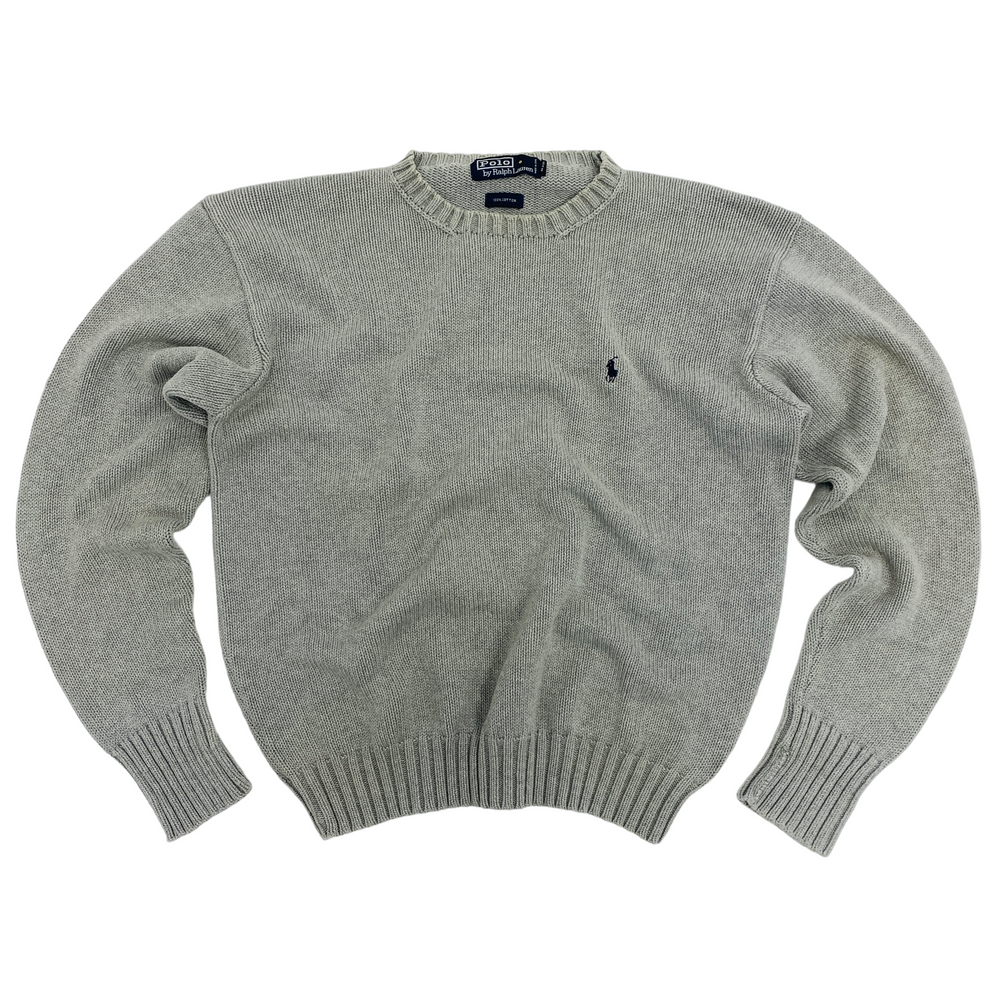 Grey Ralph Lauren Knitted Jumper - Large